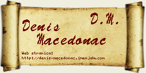 Denis Macedonac vizit kartica